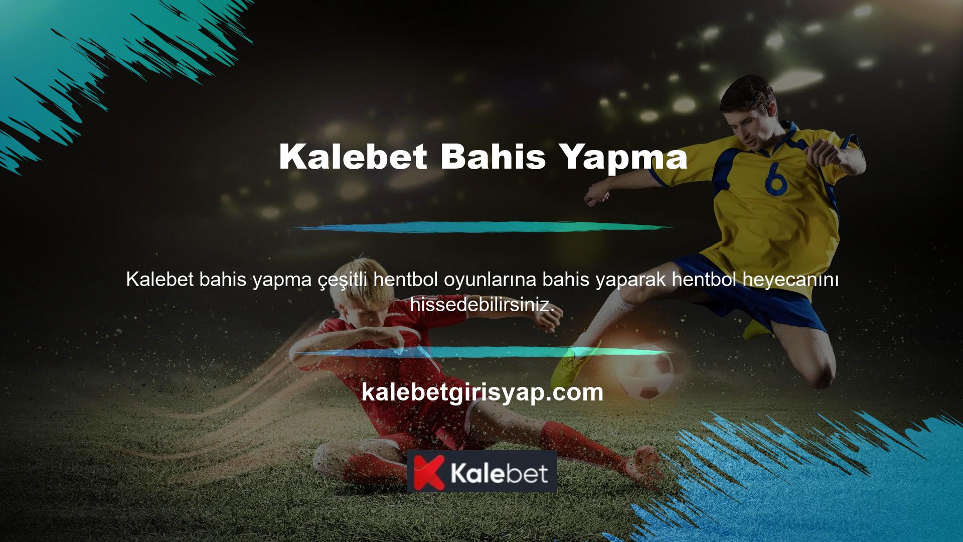Bir örnek, çeşitli oyunlarda hentbola bir bahis yapmaktır